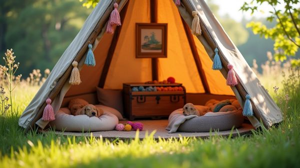 Tipi pour chien : créez un espace douillet et stylé pour votre animal